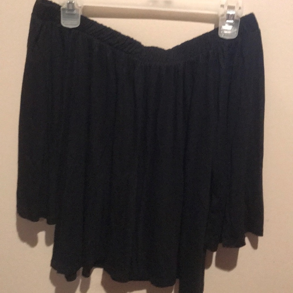 Black off the shoulder top